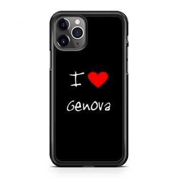I Love Heart Genova iPhone 11 Case iPhone 11 Pro Case iPhone 11 Pro Max Case