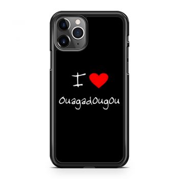I Love Heart Ouagadougou iPhone 11 Case iPhone 11 Pro Case iPhone 11 Pro Max Case