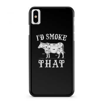 Id Smoke That Cow iPhone X Case iPhone XS Case iPhone XR Case iPhone XS Max Case