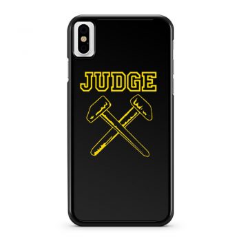 JUDGE HAMMERS BLACK HARDCORE NYC PUNK CROSSOVER THRASH iPhone X Case iPhone XS Case iPhone XR Case iPhone XS Max Case