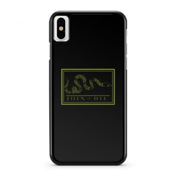 Join Or Die iPhone X Case iPhone XS Case iPhone XR Case iPhone XS Max Case