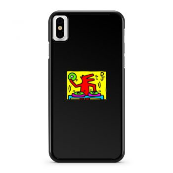 Keith Haring DJ iPhone X Case iPhone XS Case iPhone XR Case iPhone XS Max Case