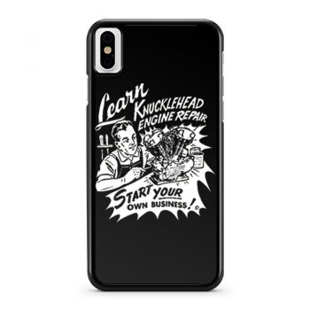 Knucklehead Repair Harley Engine Cannonball Vintage iPhone X Case iPhone XS Case iPhone XR Case iPhone XS Max Case