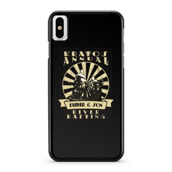 Kratos Father and Son River Rafting God Of War iPhone X Case iPhone XS Case iPhone XR Case iPhone XS Max Case