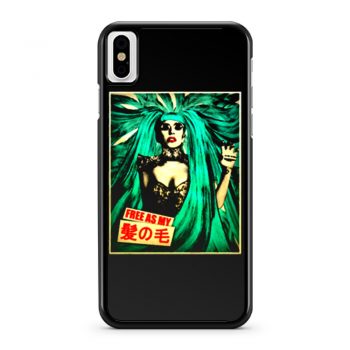 Lady Gaga Free As My Hair 2013 Concert Tour iPhone X Case iPhone XS Case iPhone XR Case iPhone XS Max Case