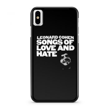 Leonard cohen songs of love and hate iPhone X Case iPhone XS Case iPhone XR Case iPhone XS Max Case