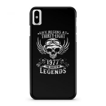 Life Begins At Thirty Eight 1977 Legends iPhone X Case iPhone XS Case iPhone XR Case iPhone XS Max Case