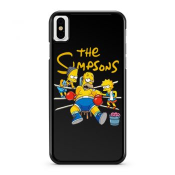 Lisa and Bart Simpsons Go Daddy Go Support For Boxing iPhone X Case iPhone XS Case iPhone XR Case iPhone XS Max Case