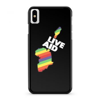 Live Aid Band Aid Logo 1985 iPhone X Case iPhone XS Case iPhone XR Case iPhone XS Max Case
