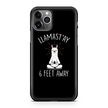 Llamastay Yoga Llama Social Distancing iPhone 11 Case iPhone 11 Pro Case iPhone 11 Pro Max Case