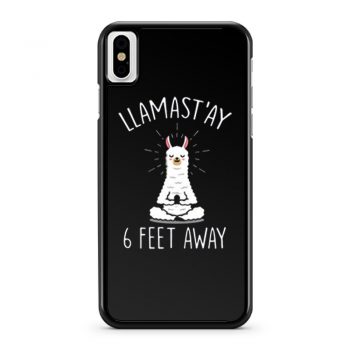 Llamastay Yoga Llama Social Distancing iPhone X Case iPhone XS Case iPhone XR Case iPhone XS Max Case