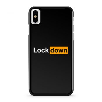 Lock Down Parody Porn Hub Social Distancing Fathers Day Top iPhone X Case iPhone XS Case iPhone XR Case iPhone XS Max Case