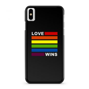 Love Wins Lgbt Gay Pride Rainbow Awesome iPhone X Case iPhone XS Case iPhone XR Case iPhone XS Max Case