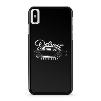 Mens Detroit Speed Shop Race Riot iPhone X Case iPhone XS Case iPhone XR Case iPhone XS Max Case