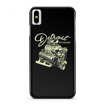 Mens Detroit Speed Shop Rocket iPhone X Case iPhone XS Case iPhone XR Case iPhone XS Max Case
