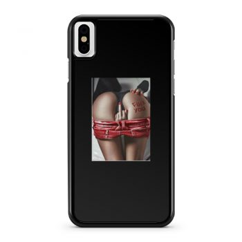 Middle Finger Bum Girl iPhone X Case iPhone XS Case iPhone XR Case iPhone XS Max Case