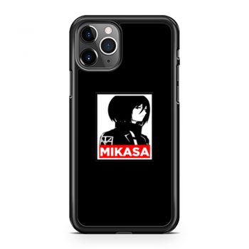 Mikasa Cover Attack On Titan Anime iPhone 11 Case iPhone 11 Pro Case iPhone 11 Pro Max Case