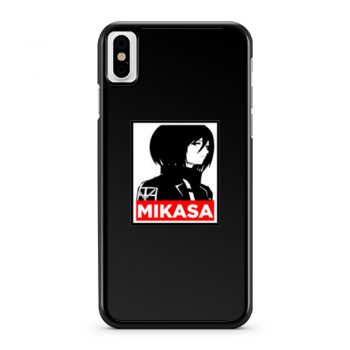 Mikasa Cover Attack On Titan Anime iPhone X Case iPhone XS Case iPhone XR Case iPhone XS Max Case
