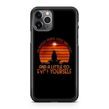 Mostly Peace Love And Light Yoga iPhone 11 Case iPhone 11 Pro Case iPhone 11 Pro Max Case
