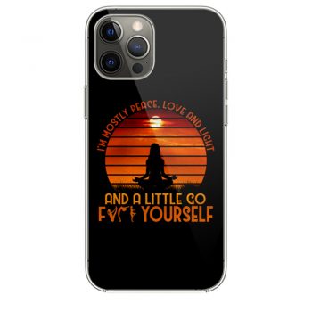 Mostly Peace Love And Light Yoga iPhone 12 Case iPhone 12 Pro Case iPhone 12 Mini iPhone 12 Pro Max Case