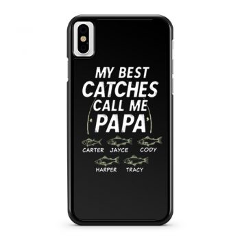 My Best Catches Call Me Papa Cute Papa Fishing iPhone X Case iPhone XS Case iPhone XR Case iPhone XS Max Case