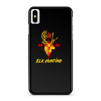 New Mexico State Flag Elk Hunting iPhone X Case iPhone XS Case iPhone XR Case iPhone XS Max Case