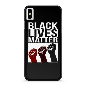 No Justice No Peace Black Lives Matter 3 Fist iPhone X Case iPhone XS Case iPhone XR Case iPhone XS Max Case