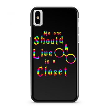 No One Should Live In A Closet Harry Potter iPhone X Case iPhone XS Case iPhone XR Case iPhone XS Max Case