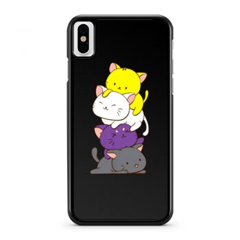 Nonbinary Gender and Genderqueer Cat Lovers iPhone X Case iPhone XS Case iPhone XR Case iPhone XS Max Case