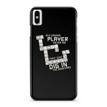 Old Domino Player Dominoes Tiles Puzzler Game iPhone X Case iPhone XS Case iPhone XR Case iPhone XS Max Case