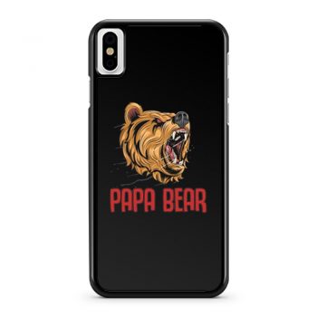 Papa Bear Honey BearGift For Dad Daddy iPhone X Case iPhone XS Case iPhone XR Case iPhone XS Max Case