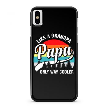 Papa Like A Grandpa Only Way Cooler Funny Fathers Day iPhone X Case iPhone XS Case iPhone XR Case iPhone XS Max Case