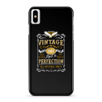 Personalised Made in 1981 Vintage iPhone X Case iPhone XS Case iPhone XR Case iPhone XS Max Case