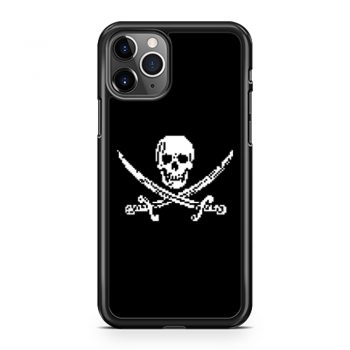 Pixel Skull and Crossbones iPhone 11 Case iPhone 11 Pro Case iPhone 11 Pro Max Case