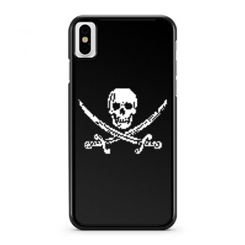Pixel Skull and Crossbones iPhone X Case iPhone XS Case iPhone XR Case iPhone XS Max Case