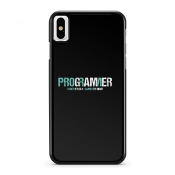 Programming Decipher Program Computer Technician Encoder Gift Programmer Coder By Day Gamer By Night iPhone X Case iPhone XS Case iPhone XR Case iPhone XS Max Case