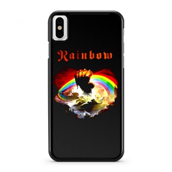 Rainbow Rising Hand Album Clouds Rock Roll Music Heavy Metal iPhone X Case iPhone XS Case iPhone XR Case iPhone XS Max Case