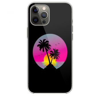 Retro 80s Neon Summer Beach Sunset iPhone 12 Case iPhone 12 Pro Case iPhone 12 Mini iPhone 12 Pro Max Case