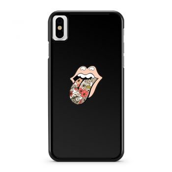 Rolling stones 70s floral iPhone X Case iPhone XS Case iPhone XR Case iPhone XS Max Case