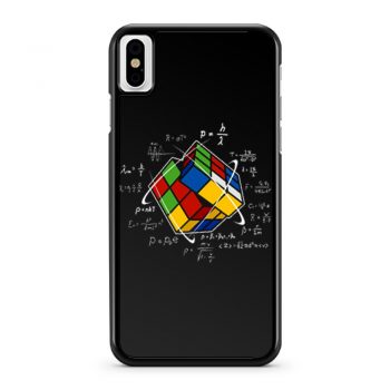 Rubik Cube Retro Vintage Colorful Cube Game Math iPhone X Case iPhone XS Case iPhone XR Case iPhone XS Max Case