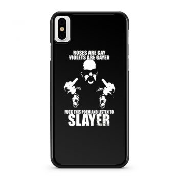 Slayer Slayer thrash metal heavy metal metallica Anthrax Megadeth iPhone X Case iPhone XS Case iPhone XR Case iPhone XS Max Case