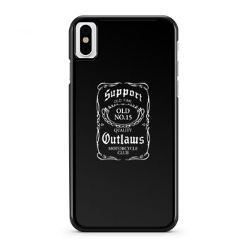 Support Your Local Outlaws Biker Motorcycle Mc iPhone X Case iPhone XS Case iPhone XR Case iPhone XS Max Case