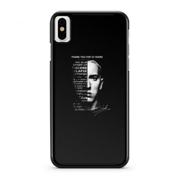 Thank You For 32 Years Eminem Rap Music Rapper iPhone X Case iPhone XS Case iPhone XR Case iPhone XS Max Case
