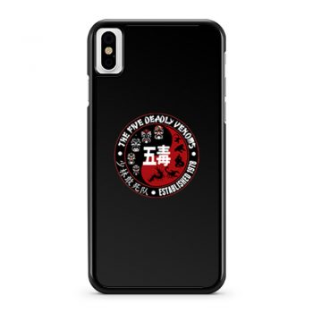 The 5 Five Deadly Venoms Shaolin Squad Retro Cult Kungfu Movie iPhone X Case iPhone XS Case iPhone XR Case iPhone XS Max Case