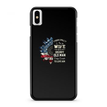 Tough Enough To Be A Wife Of A Grumpy Old Man Crazy Enough To Love Him iPhone X Case iPhone XS Case iPhone XR Case iPhone XS Max Case