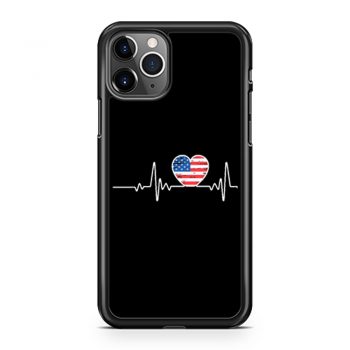 USA Flag Heart 4th Of July iPhone 11 Case iPhone 11 Pro Case iPhone 11 Pro Max Case
