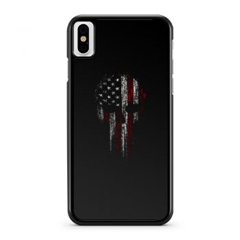 Usa American Military Skull iPhone X Case iPhone XS Case iPhone XR Case iPhone XS Max Case