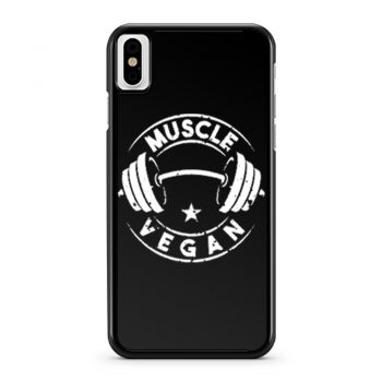 Vegan Muscle Funny Vegan Saying Vegetarian iPhone X Case iPhone XS Case iPhone XR Case iPhone XS Max Case
