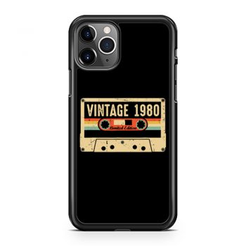 Vintage 1980 Made in 1980 40th birthday Gift Retro Cassette iPhone 11 Case iPhone 11 Pro Case iPhone 11 Pro Max Case