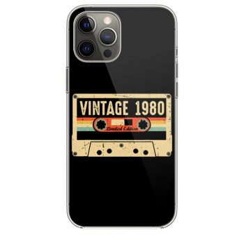 Vintage 1980 Made in 1980 40th birthday Gift Retro Cassette iPhone 12 Case iPhone 12 Pro Case iPhone 12 Mini iPhone 12 Pro Max Case